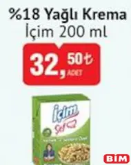 İÇİM %18 YAĞLI KREMA 200 ML